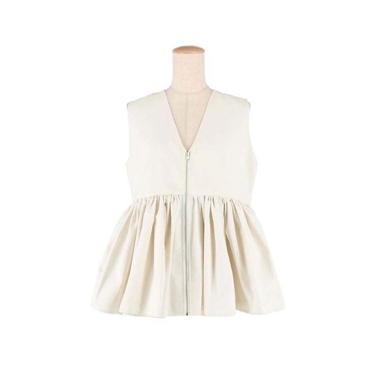 Vネックギャザーベスト レディース | coca | 詳細画像2 