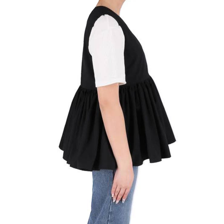 Vネックギャザーベスト レディース | coca | 詳細画像5 