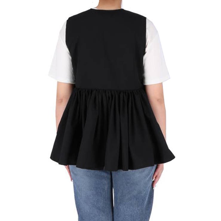 Vネックギャザーベスト レディース | coca | 詳細画像6 