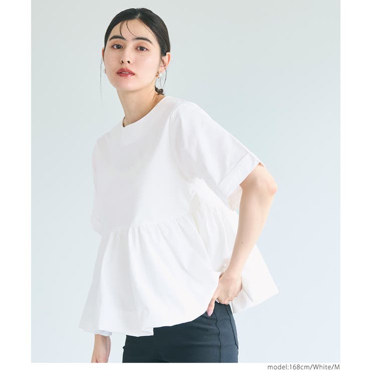 ［White］ | バルーン半袖ブラウス レディース | coca