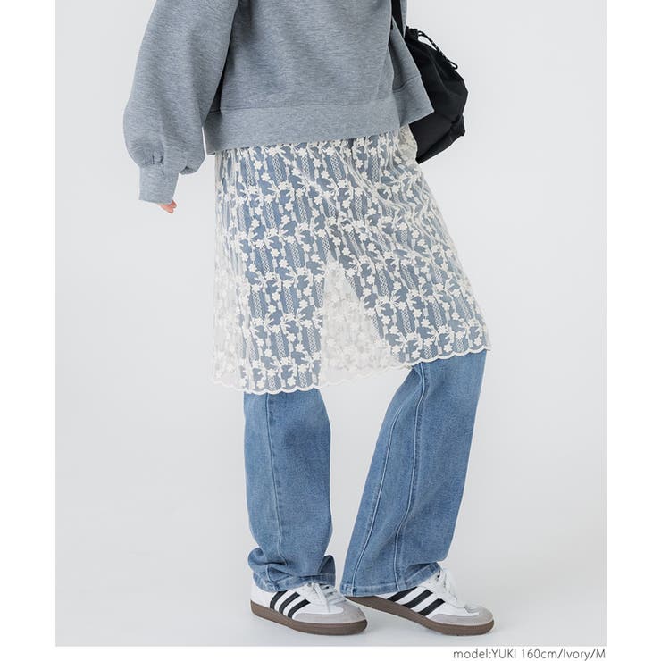 かぁこレースキャミソール ワンピmサイズ coca ワンピース 「WEB限定セール」レースキャミワンピース