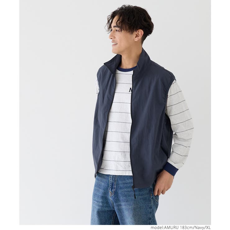 ［Navy］ | ワッシャーナイロンユーティリティベスト | coca