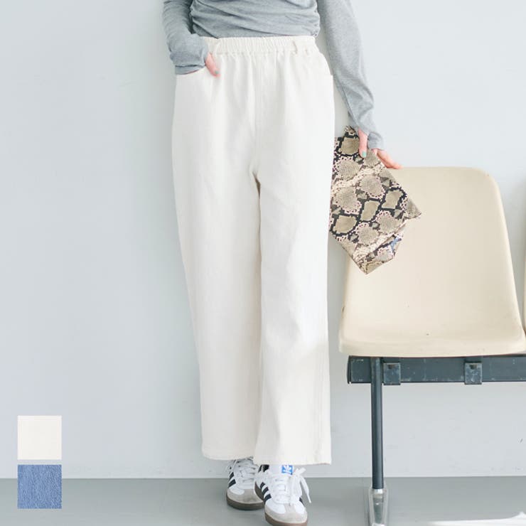 19SO 24/7 wide white pants M 白 日本製 綿麻混 - メルカリ