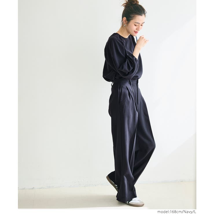 ダブルクロスワイドパンツ レディース[品番：PA000016907]｜coca（コカ