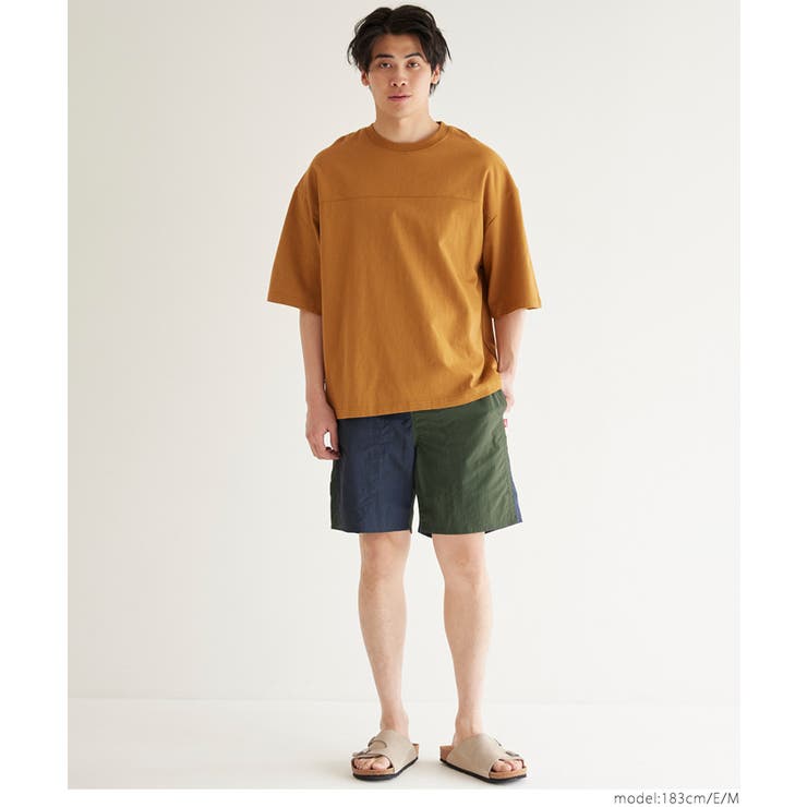 ワッシャーナイロンバイカラーショートパンツ メンズ[品番 ワッシャーナイロンバイカラーショートパンツ メンズ[品番