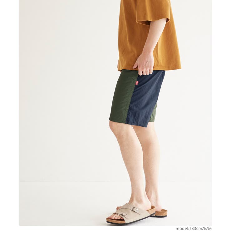 ワッシャーナイロンバイカラーショートパンツ メンズ | coca | 詳細画像12 