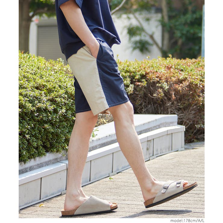 ワッシャーナイロンバイカラーショートパンツ メンズ[品番 ワッシャーナイロンバイカラーショートパンツ メンズ[品番