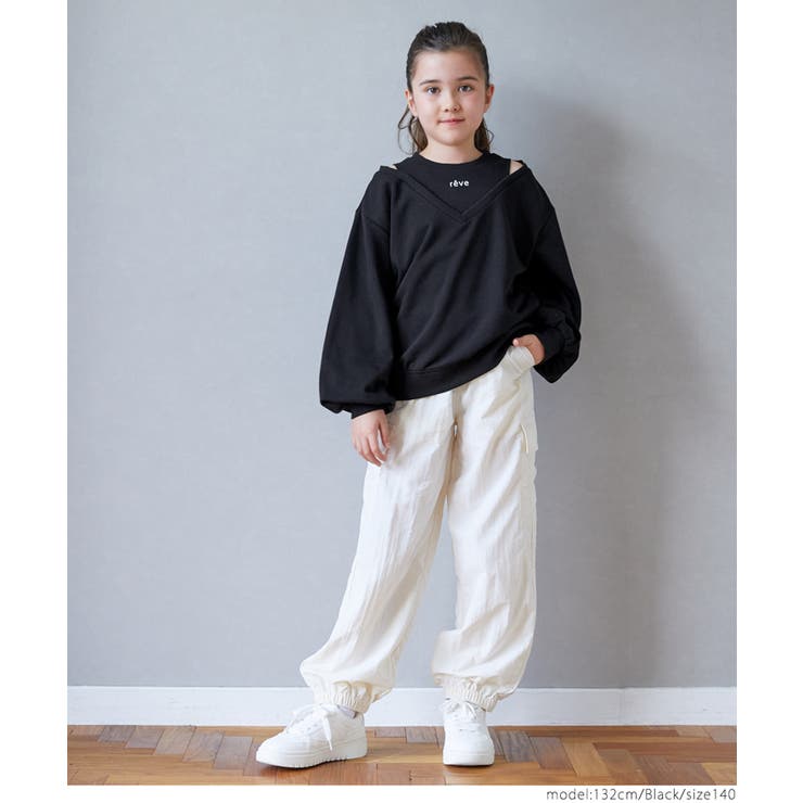 裏毛タンクレイヤードトップス キッズ | coca | 詳細画像2 