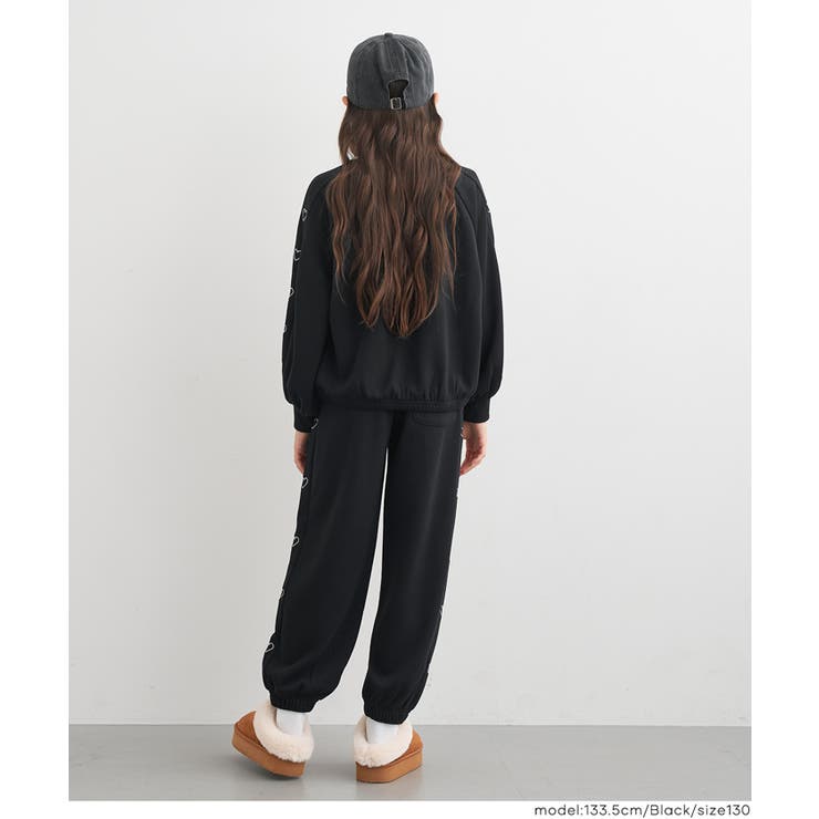 サイドのハートがポイント♪ 裏毛ジョガーパンツ | coca | 詳細画像3 