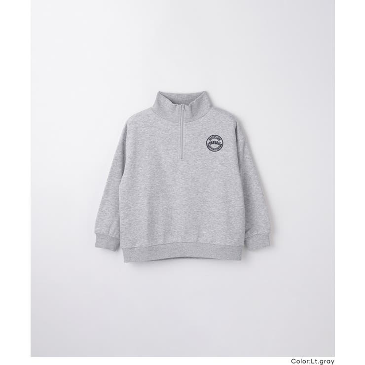 裏毛ハーフジップワンポイント刺繍トップス | coca | 詳細画像11 