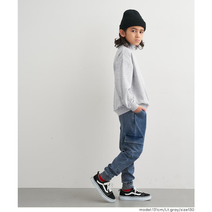 裏毛ハーフジップワンポイント刺繍トップス | coca | 詳細画像5 