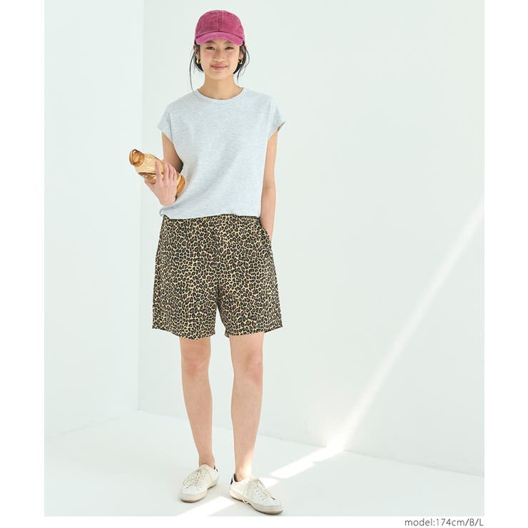 ワッシャーナイロンレオパードショートパンツ メンズ レディース