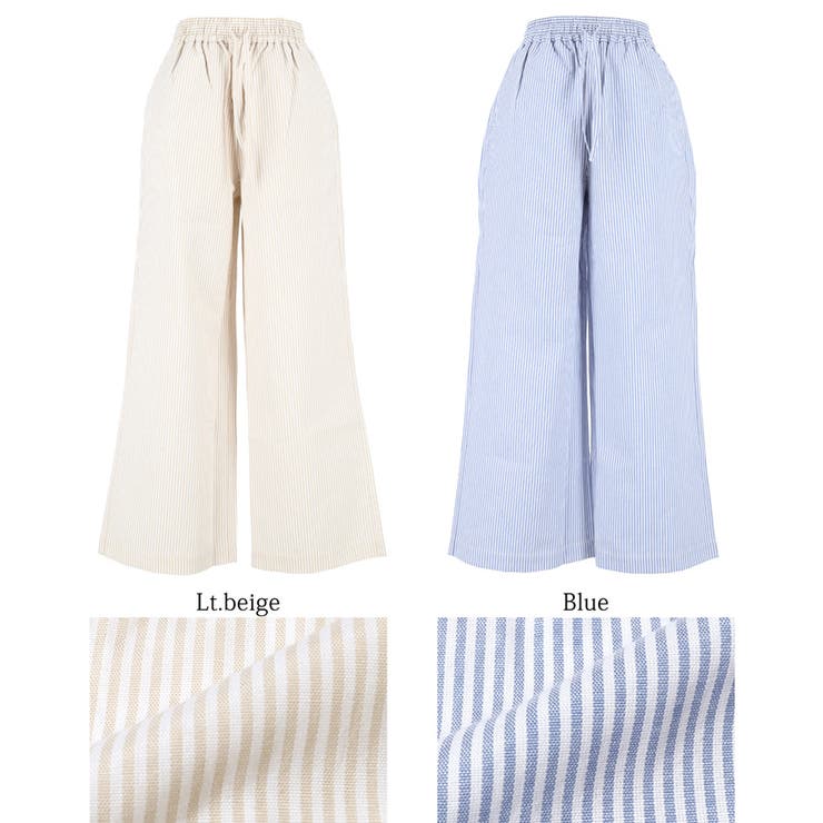 オックスストライプワイドパンツ レディース | coca | 詳細画像17 