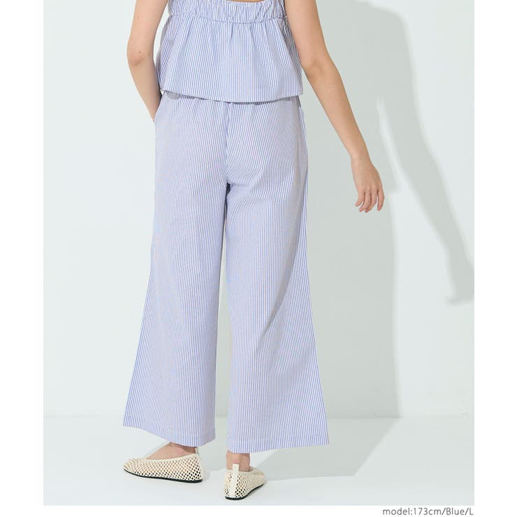 オックスストライプワイドパンツ レディース | coca | 詳細画像6 