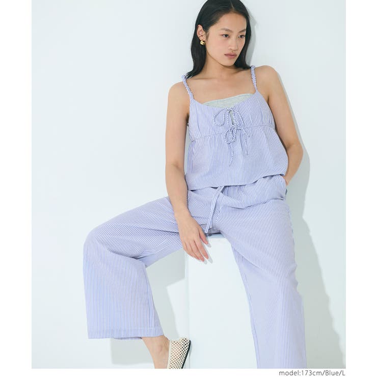 オックスストライプワイドパンツ レディース | coca | 詳細画像8 