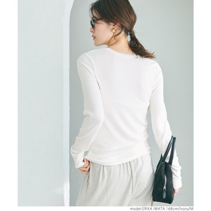 リブクルーネック レディース | coca | 詳細画像15 