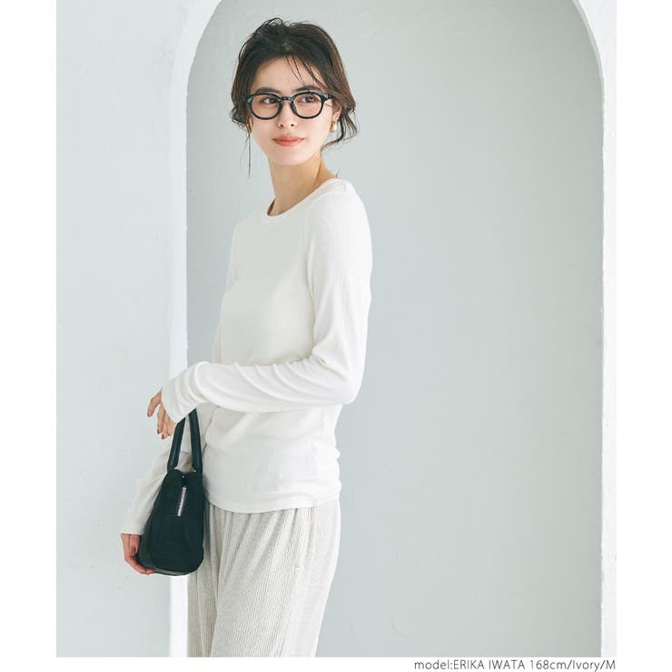 リブクルーネック レディース | coca | 詳細画像16 