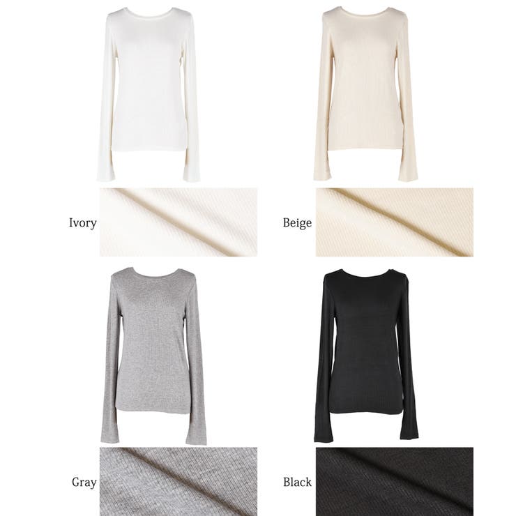 リブクルーネック レディース | coca | 詳細画像28 