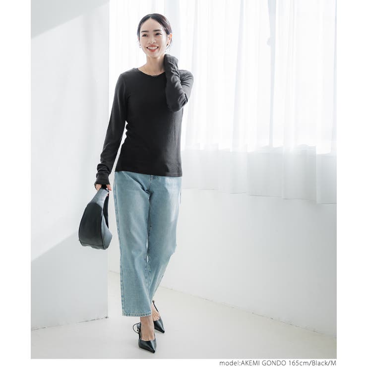 リブクルーネック レディース | coca | 詳細画像10 