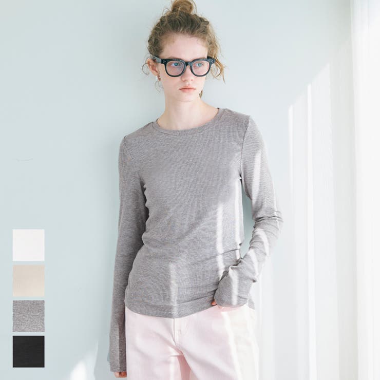 リブクルーネック レディース | coca | 詳細画像1 