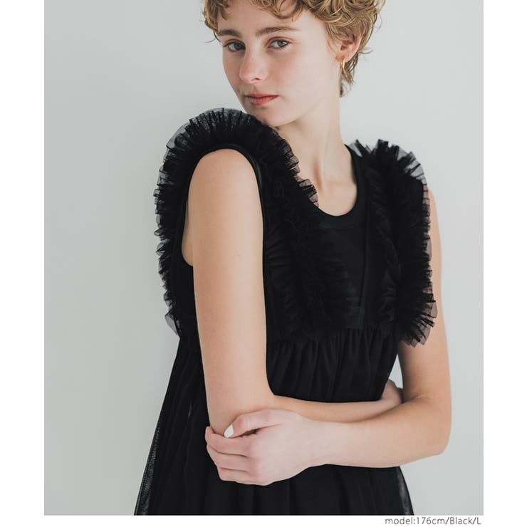 チュールVネックトップス レディース | coca | 詳細画像20 