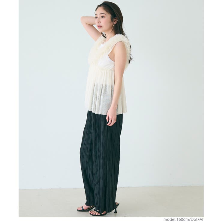 チュールVネックトップス レディース | coca | 詳細画像23 