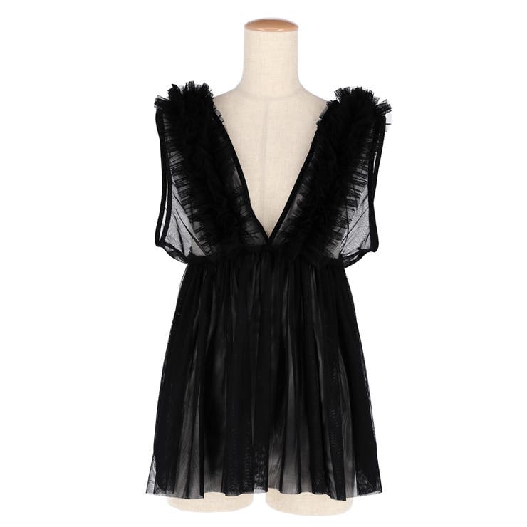 チュールVネックトップス レディース | coca | 詳細画像4 