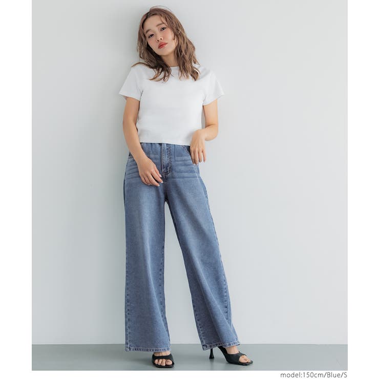 ［Blue］ | 【SUMMER DENIM】サマーデニムウエストゴムイージーパンツ〈26ss新色… | coca