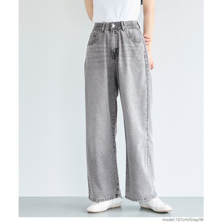 ［Gray］ | 【SUMMER DENIM】サマーデニムウエストゴムイージーパンツ〈26ss新色… | coca