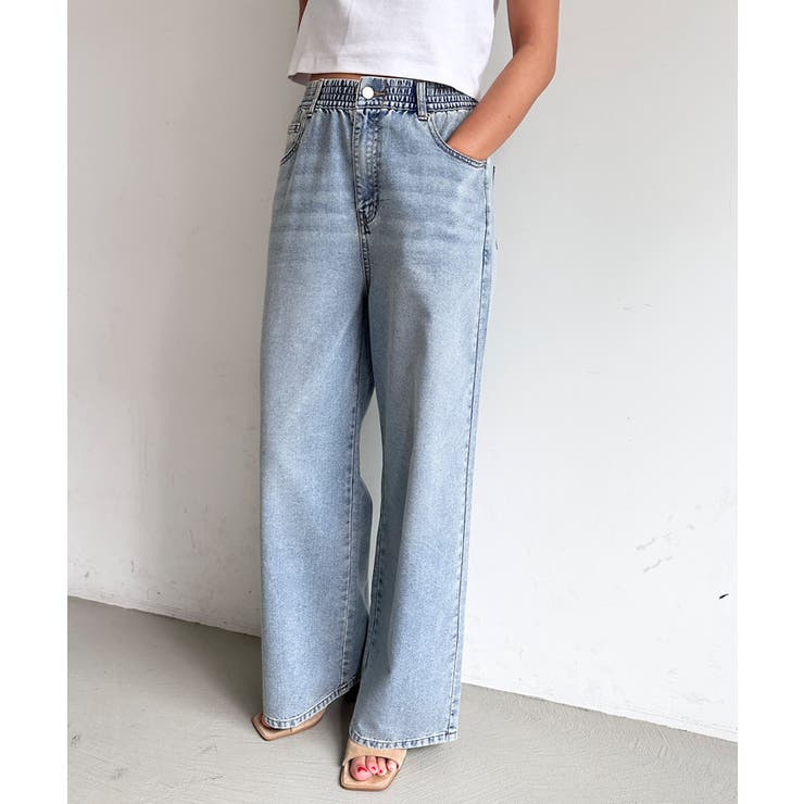 【SUMMER DENIM】サマーデニムウエストゴムイージーパンツ〈26ss新色… | coca | 詳細画像28 