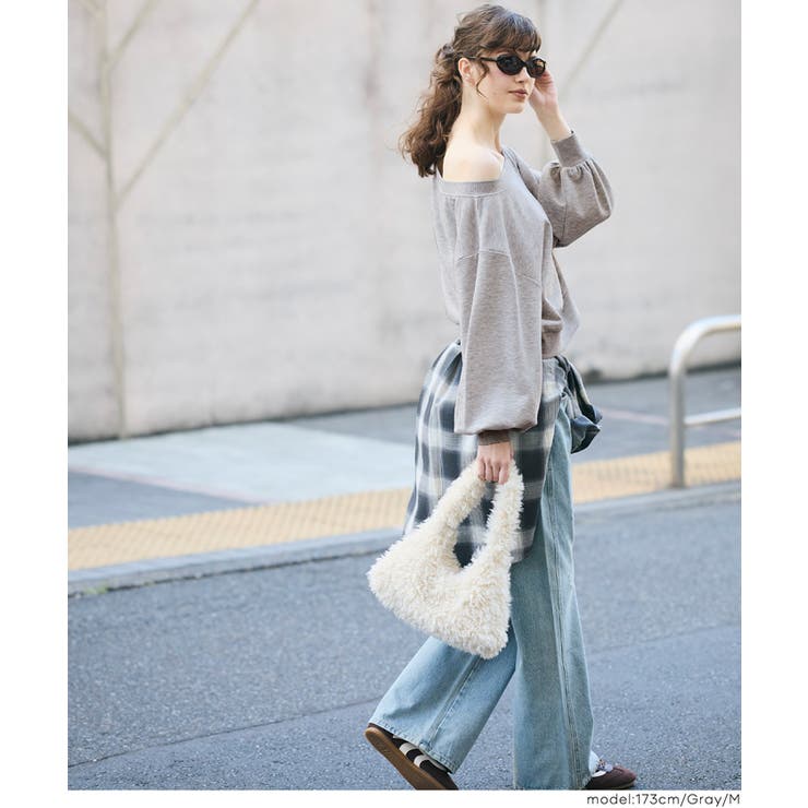 【新色追加】裏毛オフショルダースウェット | coca | 詳細画像13 