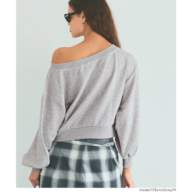 【新色追加】裏毛オフショルダースウェット | coca | 詳細画像14 