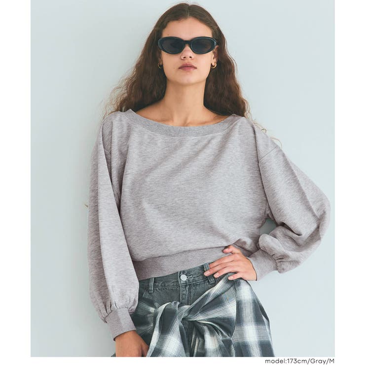 【新色追加】裏毛オフショルダースウェット | coca | 詳細画像15 