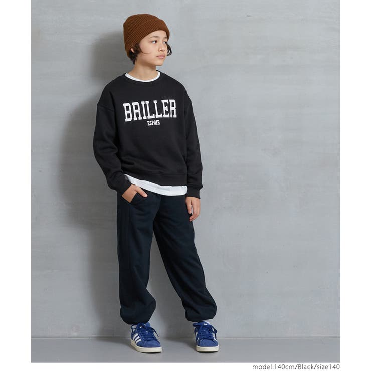 裏起毛ロゴプリントスウェットトップス キッズ | coca | 詳細画像2 