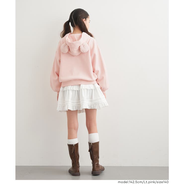 【25AW 新色登場！】裏起毛クマ耳プルパーカー | coca | 詳細画像9 