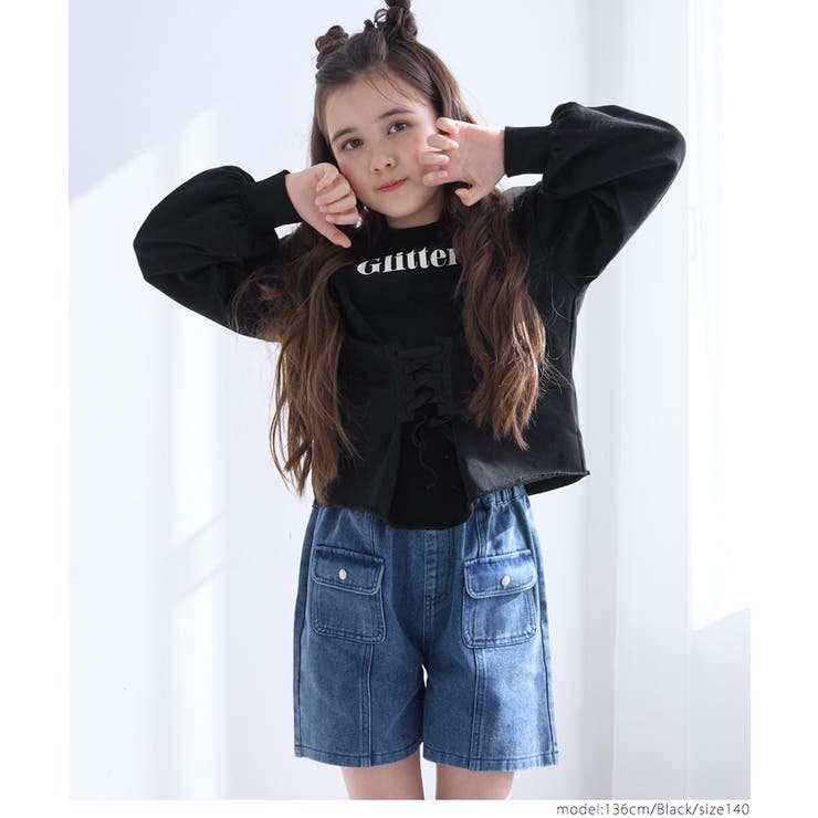 レースアップロゴトップス キッズ | coca | 詳細画像11 