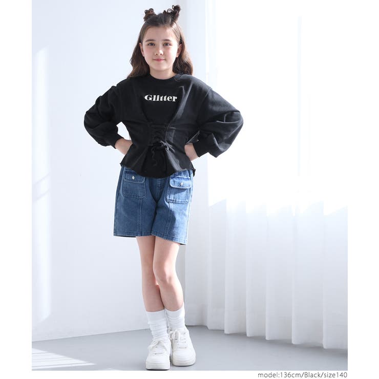 レースアップロゴトップス キッズ | coca | 詳細画像13 