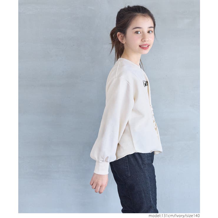 レースアップロゴトップス キッズ | coca | 詳細画像3 