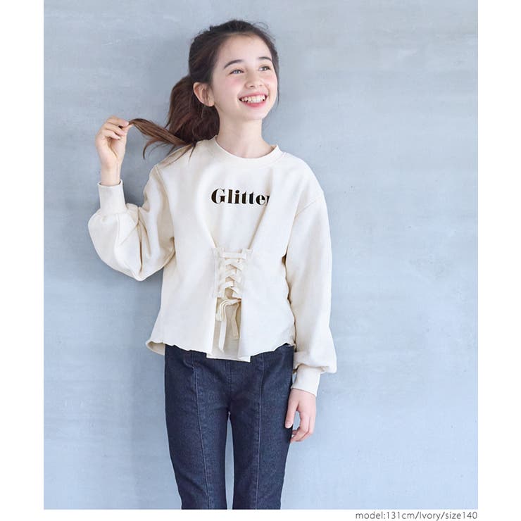 レースアップロゴトップス キッズ | coca | 詳細画像7 