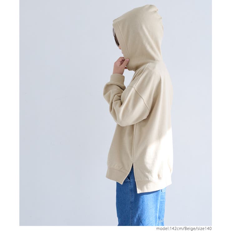 裏毛胸刺繍プルパーカー キッズ | coca | 詳細画像12 