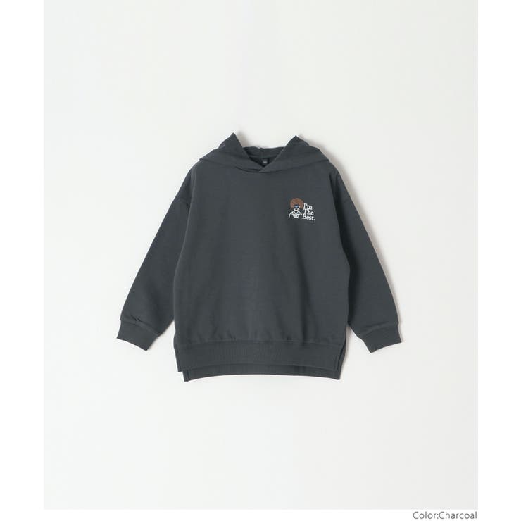 裏毛胸刺繍プルパーカー キッズ | coca | 詳細画像16 