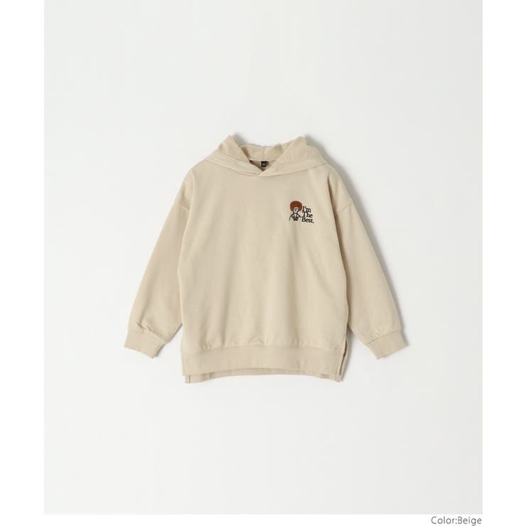 裏毛胸刺繍プルパーカー キッズ | coca | 詳細画像2 