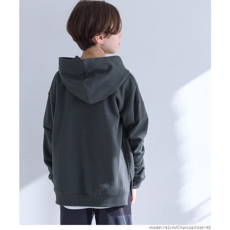 裏毛胸刺繍プルパーカー キッズ | coca | 詳細画像5 