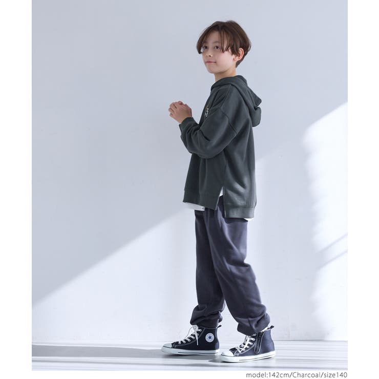 裏毛胸刺繍プルパーカー キッズ | coca | 詳細画像6 