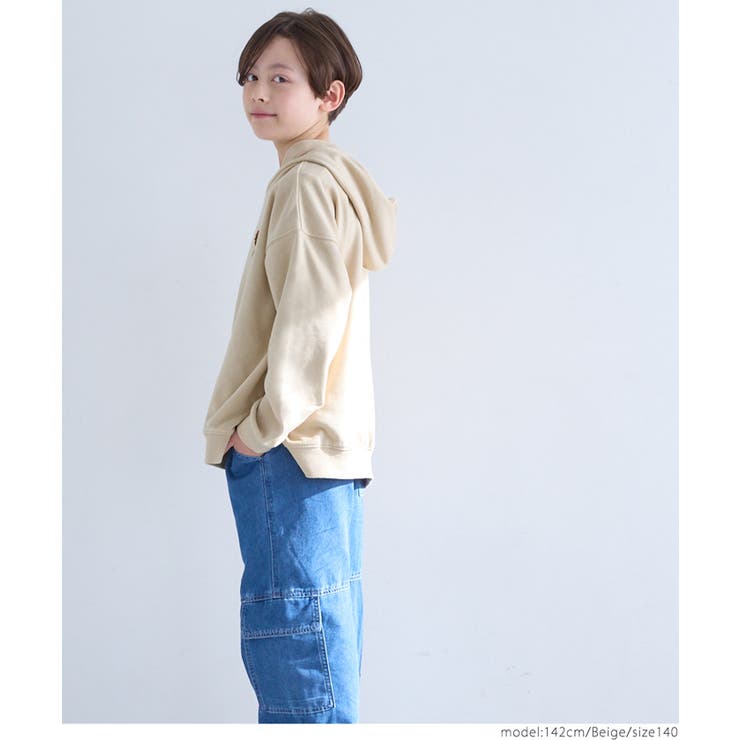 裏毛胸刺繍プルパーカー キッズ | coca | 詳細画像9 