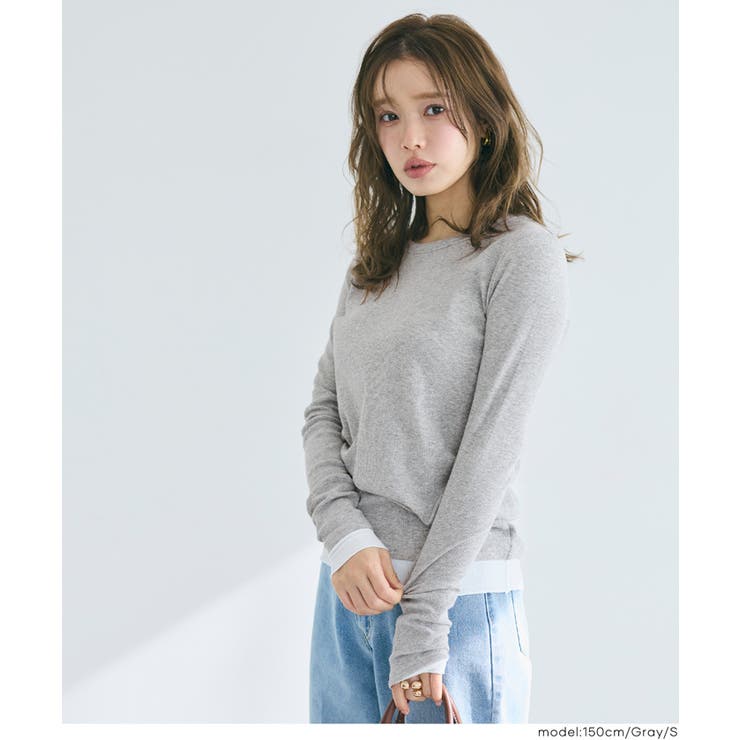 レイヤード長袖カットソー | coca | 詳細画像7 