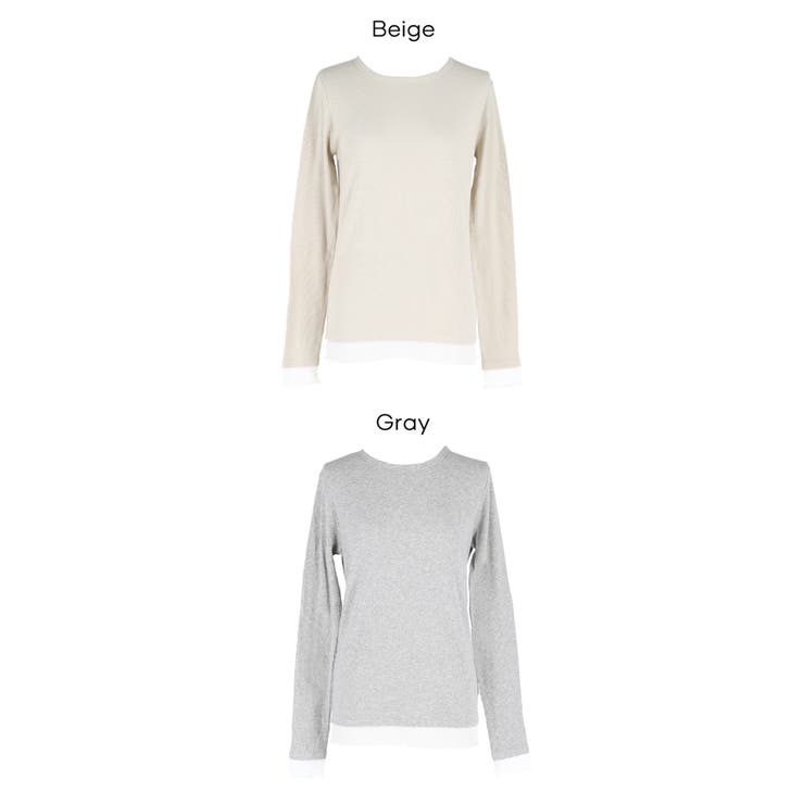 レイヤード長袖カットソー | coca | 詳細画像19 