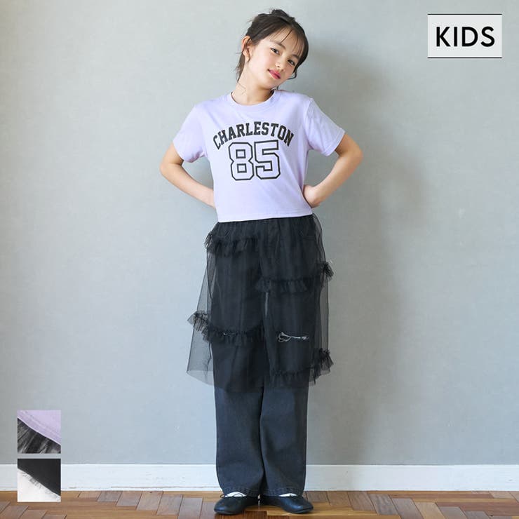 チュールスカートドッキングTシャツ キッズ[品番：PA000016788