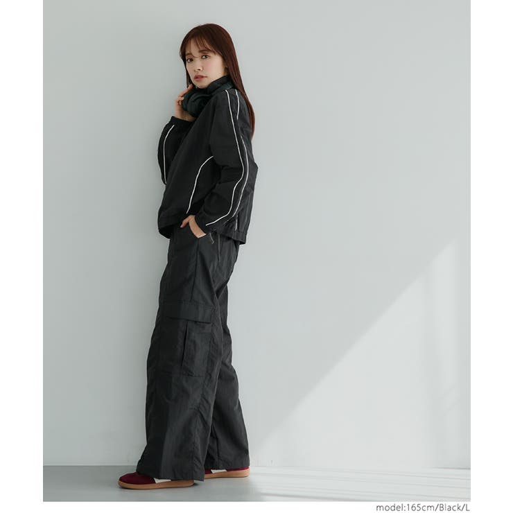 ナイロンワッシャーワイドパンツ レディース | coca | 詳細画像11 