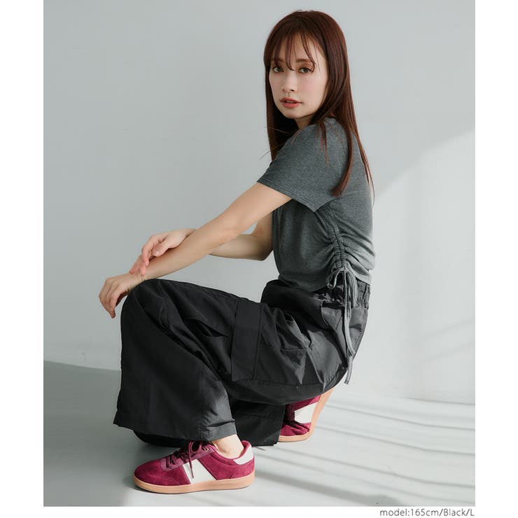 ナイロンワッシャーワイドパンツ レディース | coca | 詳細画像12 